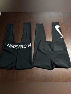 Nike Pro Women’s Small Black Athletic Leggings Bundle